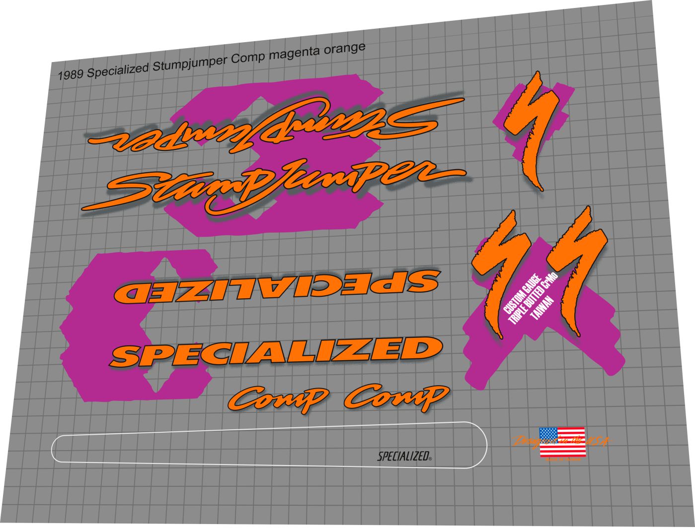 SPECIALIZED Stumpjumper (1989) Comp Frame Decal Set