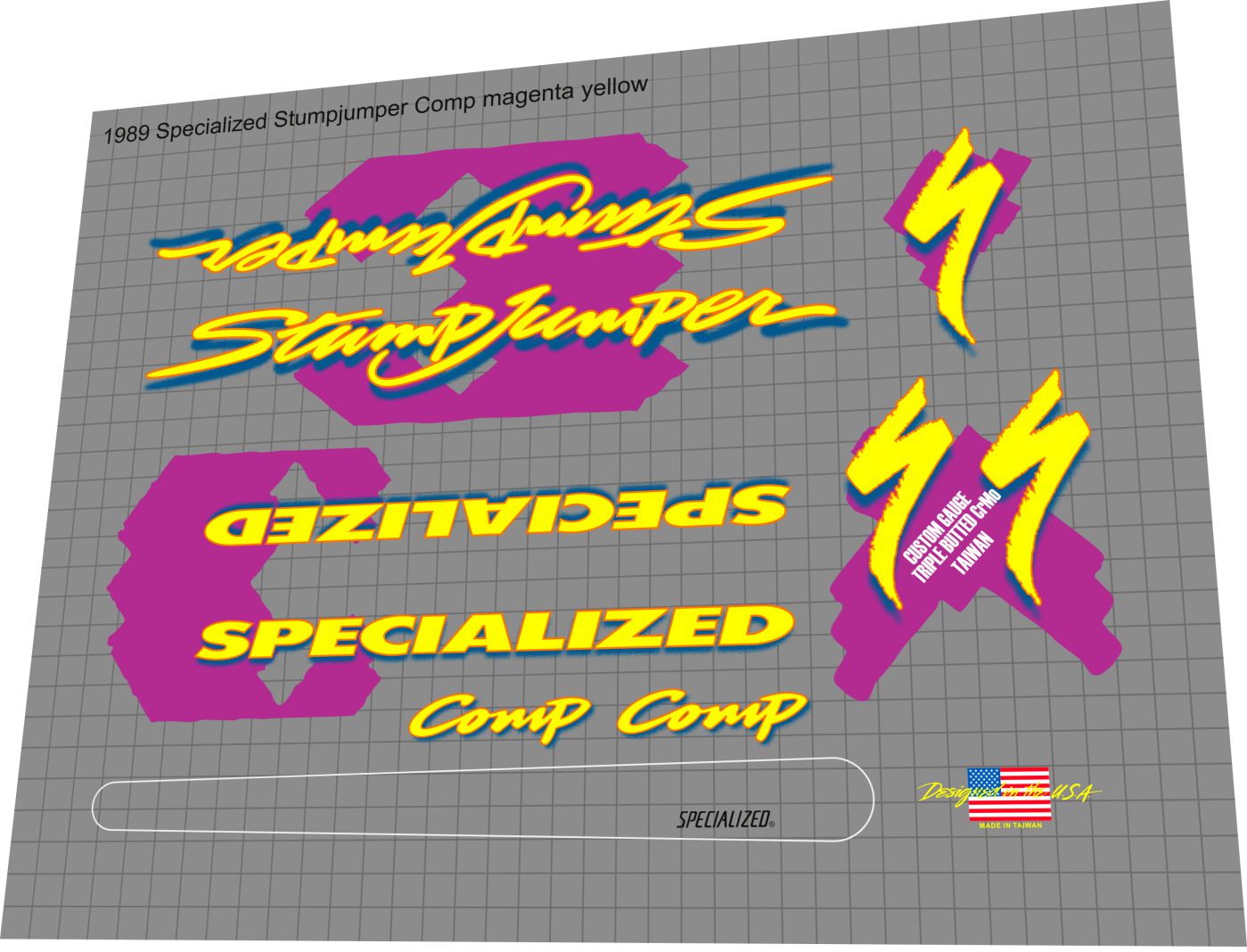 SPECIALIZED Stumpjumper (1989) Comp Frame Decal Set