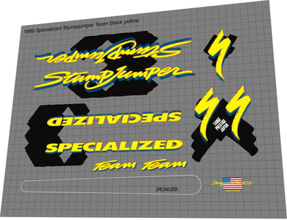 SPECIALIZED Stumpjumper (1989) Team Frame Decal Set - Bike Decal Replace