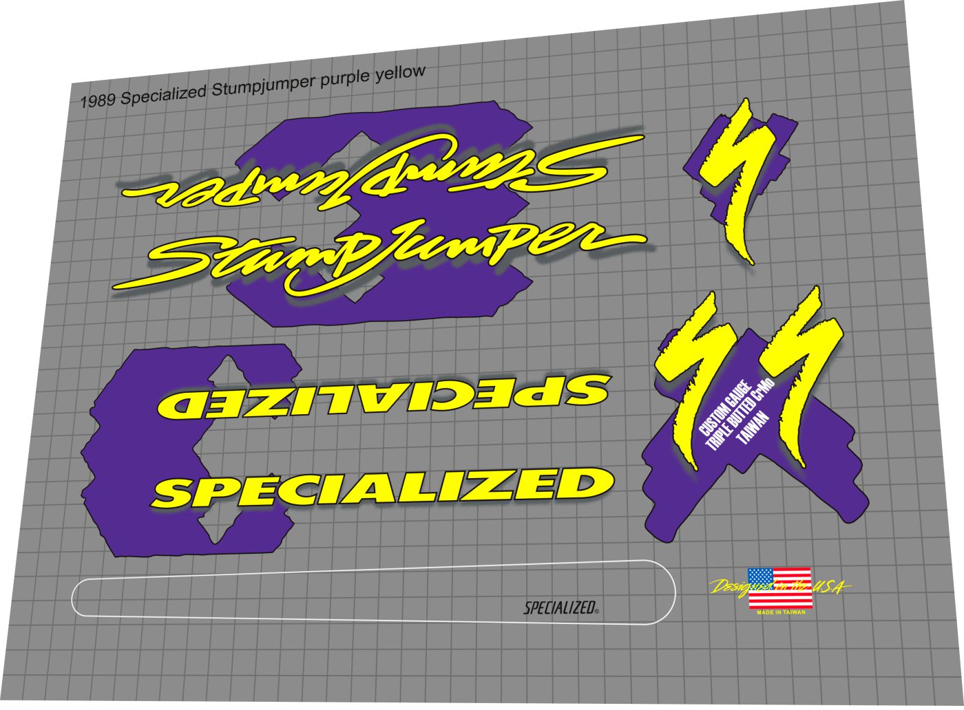 SPECIALIZED Stumpjumper 1988 1989 Frame Decal Set