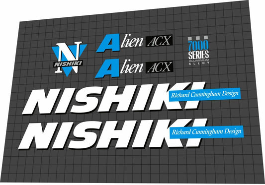 NISHIKI Alien (1990) ACX Frame Decal Set - Bike Decal Replace