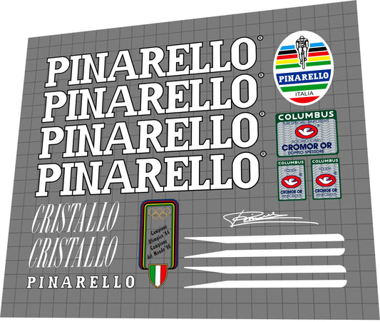 PINARELLO Cristallo (1990s) Columbus Cromor Frame Decal Set