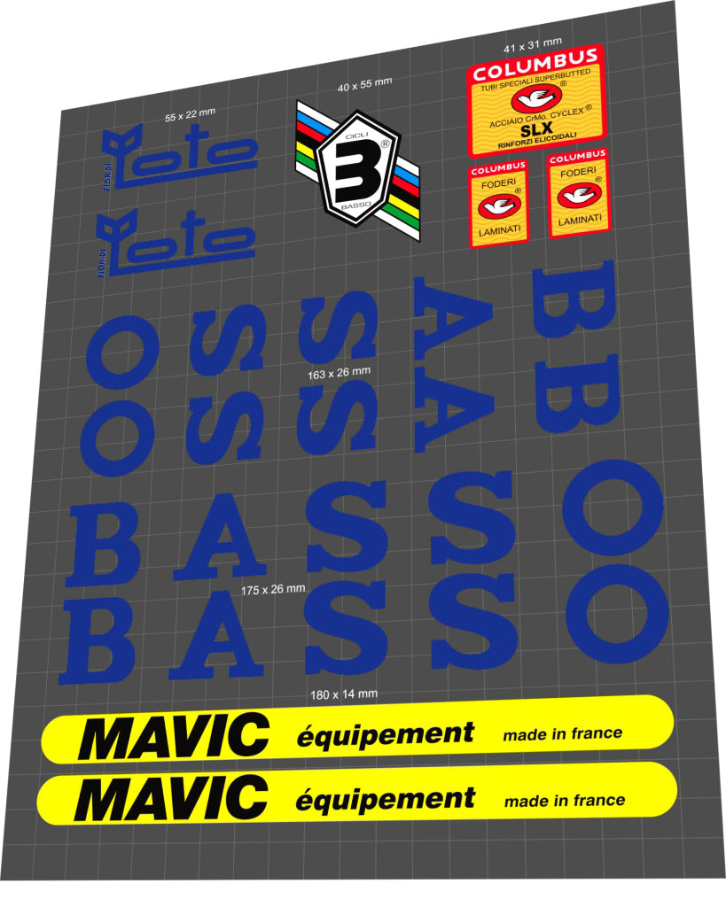 BASSO Loto (1990) Frame Decal Set