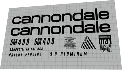 CANNONDALE SM400 (1991) Frame Decal Set - Bike Decal Replace