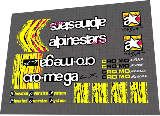 ALPINESTARS Cro-Mega LX (1991) Frame Decal Set