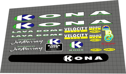 KONA Lava Dome (1991) Frame Decal Set - Bike Decal Replace