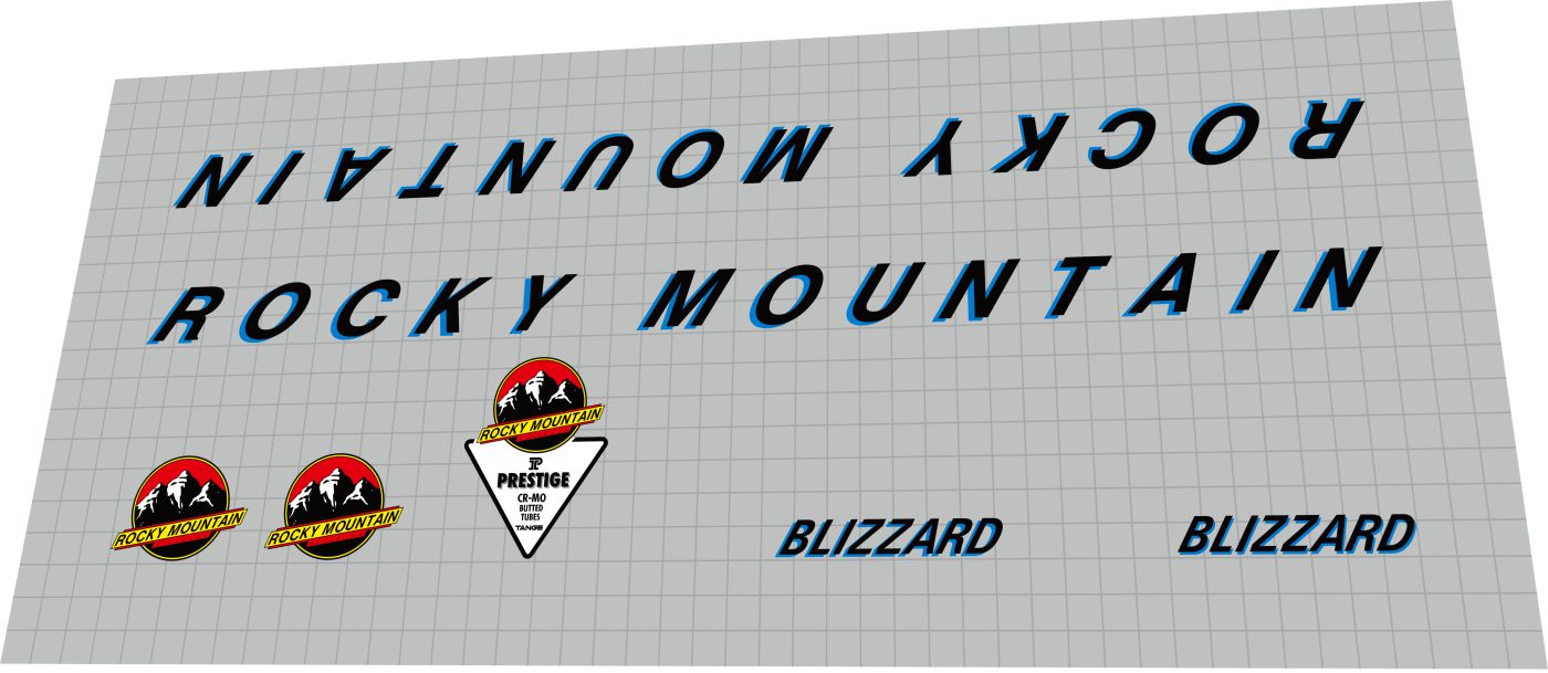 ROCKY MOUNTAIN Blizzard (1991) Frame Decal Set