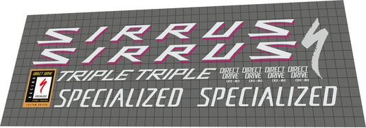 SPECIALIZED Sirrus (1991) Triple Frame Decal Set