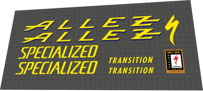 SPECIALIZED Allez (1991) Transition Frame Decal Set - Bike Decal Replace