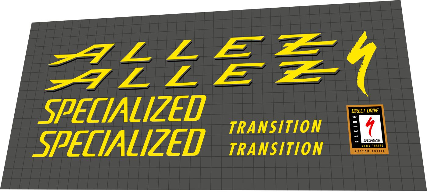 SPECIALIZED Allez (1991) Transition Frame Decal Set