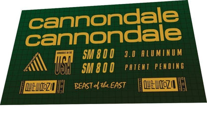 CANNONDALE SM800 (1991) Frame Decal Set - Bike Decal Replace