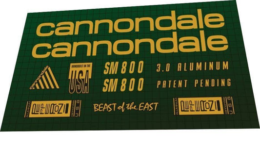 CANNONDALE SM800 (1991) Frame Decal Set - Bike Decal Replace
