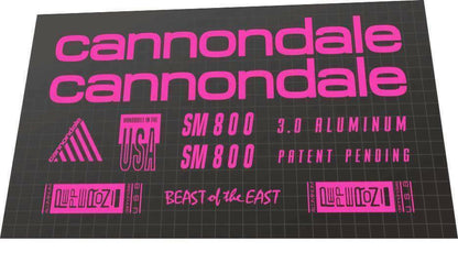 CANNONDALE SM800 (1991) Frame Decal Set - Bike Decal Replace