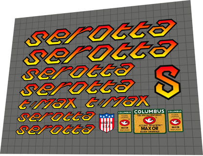 SEROTTA T-Max (1991) Frame Decal Set - Bike Decal Replace