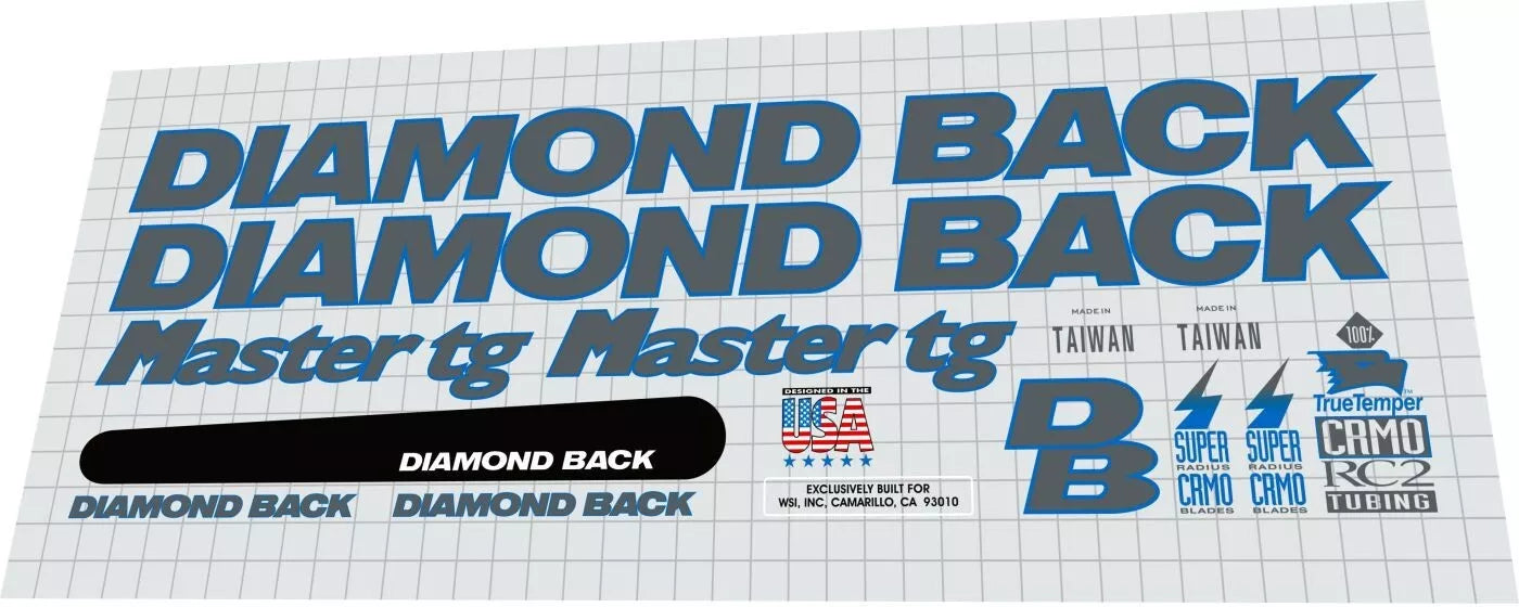 DIAMONDBACK Back Master TG (1997) Frame Decal Set - Bike Decal Replace