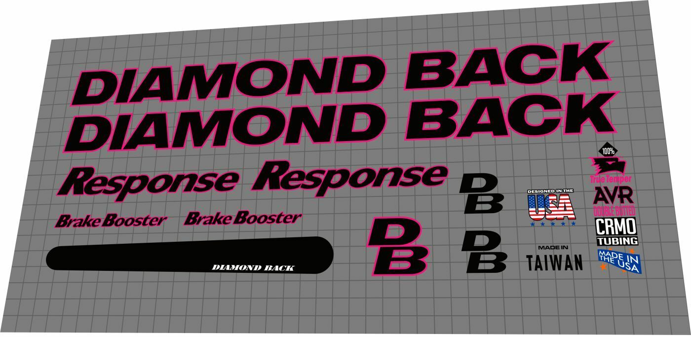 DIAMONDBACK Response (1992) Frame Decal Set - Bike Decal Replace