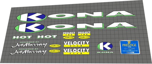 KONA Hot (1992) Frame Decal Set - Bike Decal Replace