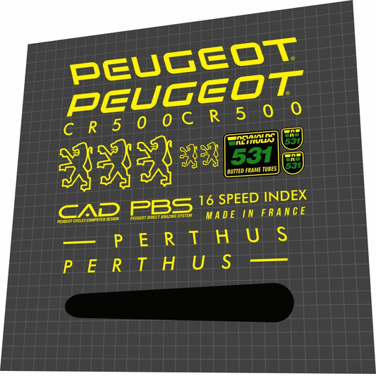 PEUGEOT Perthus (1991) CR500 Frame Decal Set - Bike Decal Replace