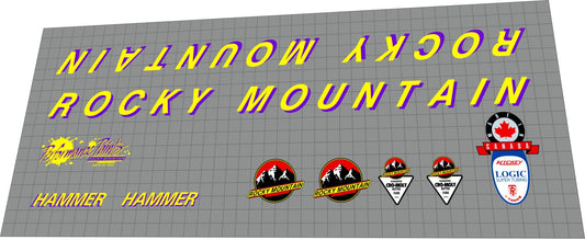 ROCKY MOUNTAIN Hammer (1992) Frame Decal Set