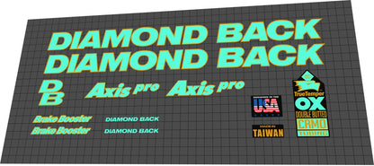 DIAMONDBACK Axis (1992) Pro Frame Decal Set - Bike Decal Replace