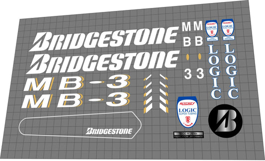 BRIDGESTONE MB-3 (1993) Frame Decal Set