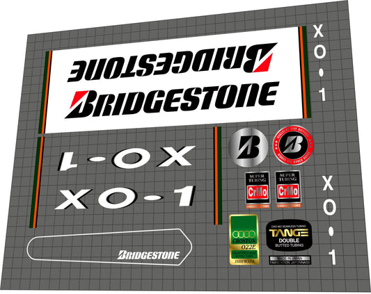 BRIDGESTONE XO-1 (1993) Frame Decal Set
