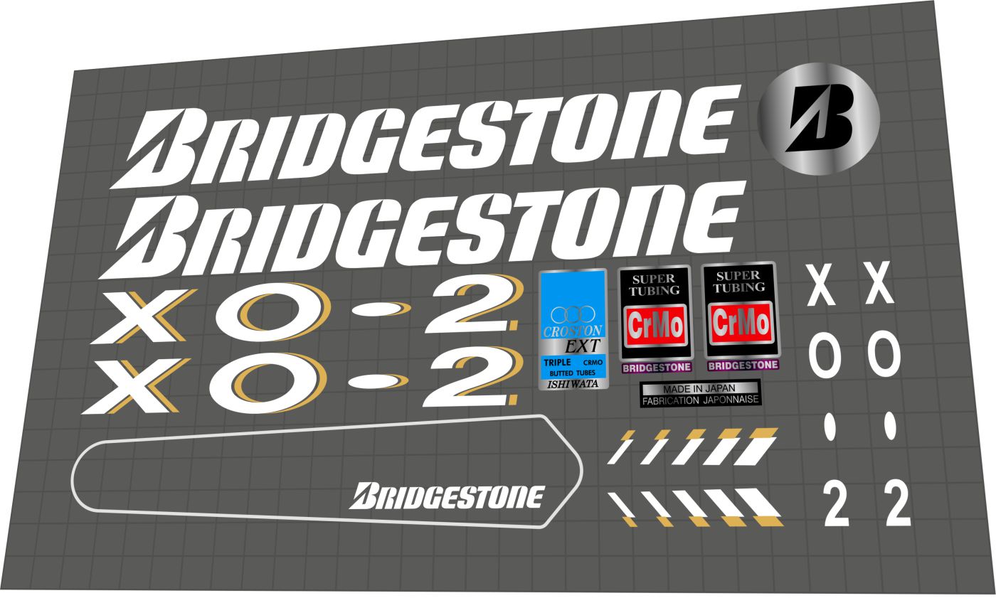 BRIDGESTONE XO-2 (1993) Frame Decal Set