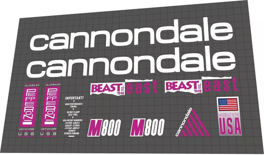 CANNONDALE M800 (1993) Frame Decal Set - Bike Decal Replace