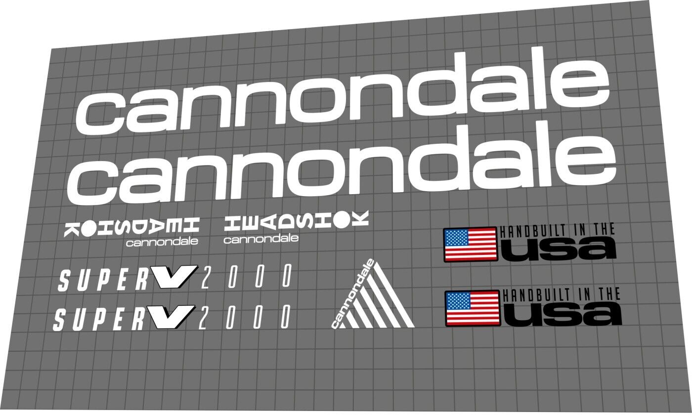 CANNONDALE Super V 2000 (1993) Frame Decal Set - Bike Decal Replace