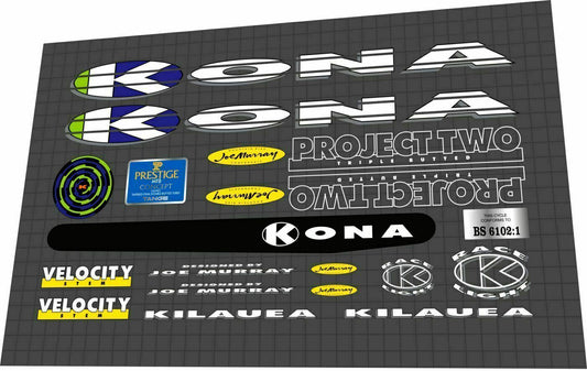KONA Kilauea (1993) Frame Decal Set - Bike Decal Replace