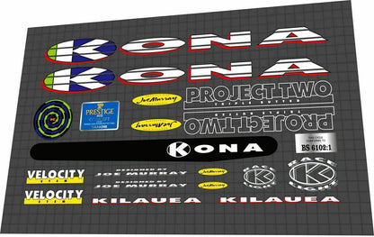 KONA Kilauea (1993) Frame Decal Set - Bike Decal Replace
