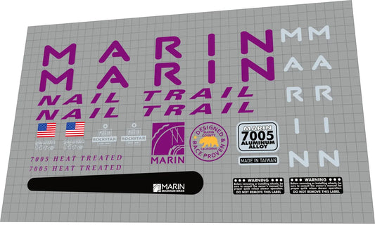 MARIN Nail Trail (1993) Frame Decal Set