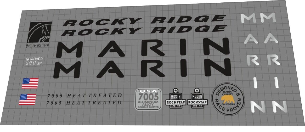 MARIN Rocky Ridge (1993) Frame Decal Set | Bike Decal Replace