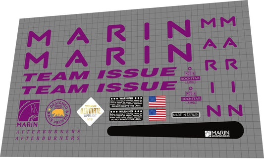 MARIN Team Issue (1993) Frame Decal Set
