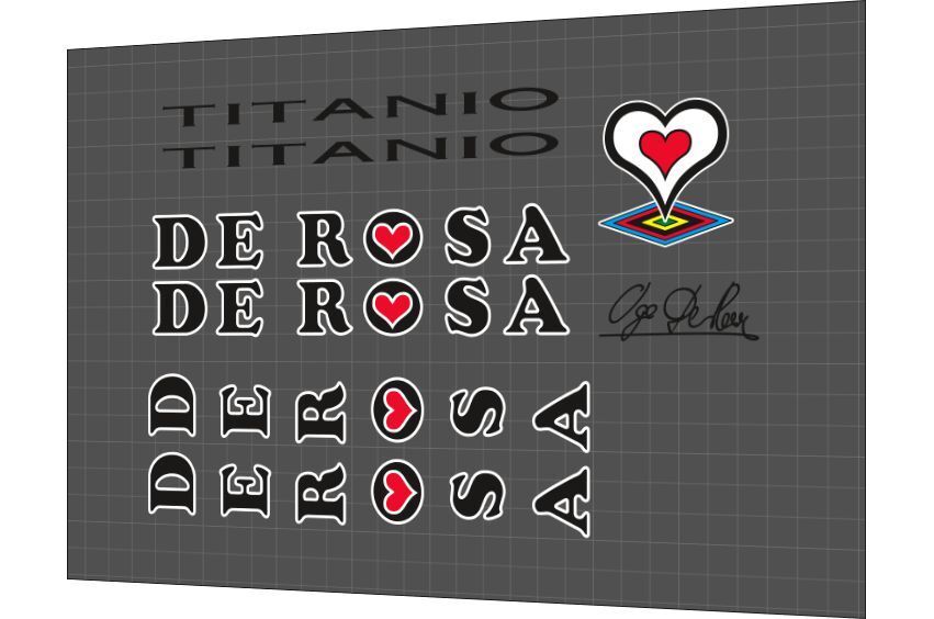DE ROSA Titanio (1994) Frame Decal Set - Bike Decal Replace