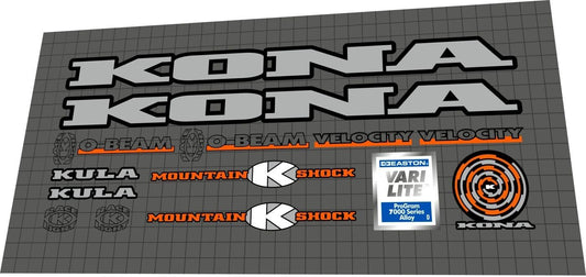 KONA Kula (1994) Frame Decal Set - Bike Decal Replace