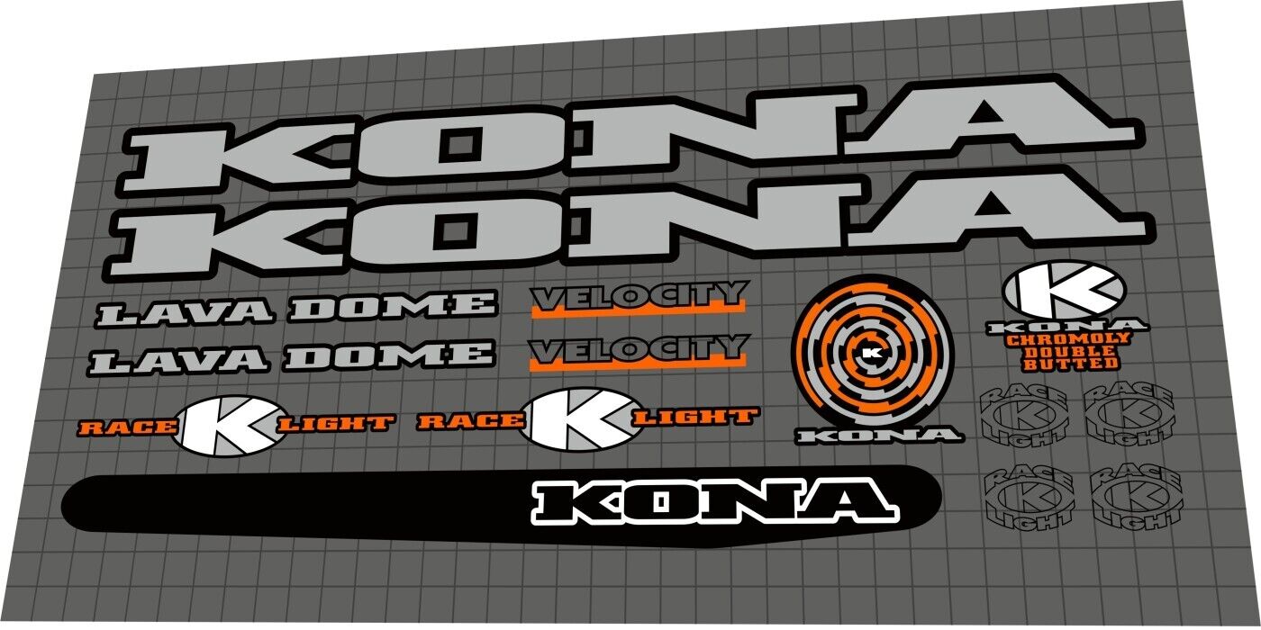 KONA Lava Dome (1994) Frame Decal Set - Bike Decal Replace