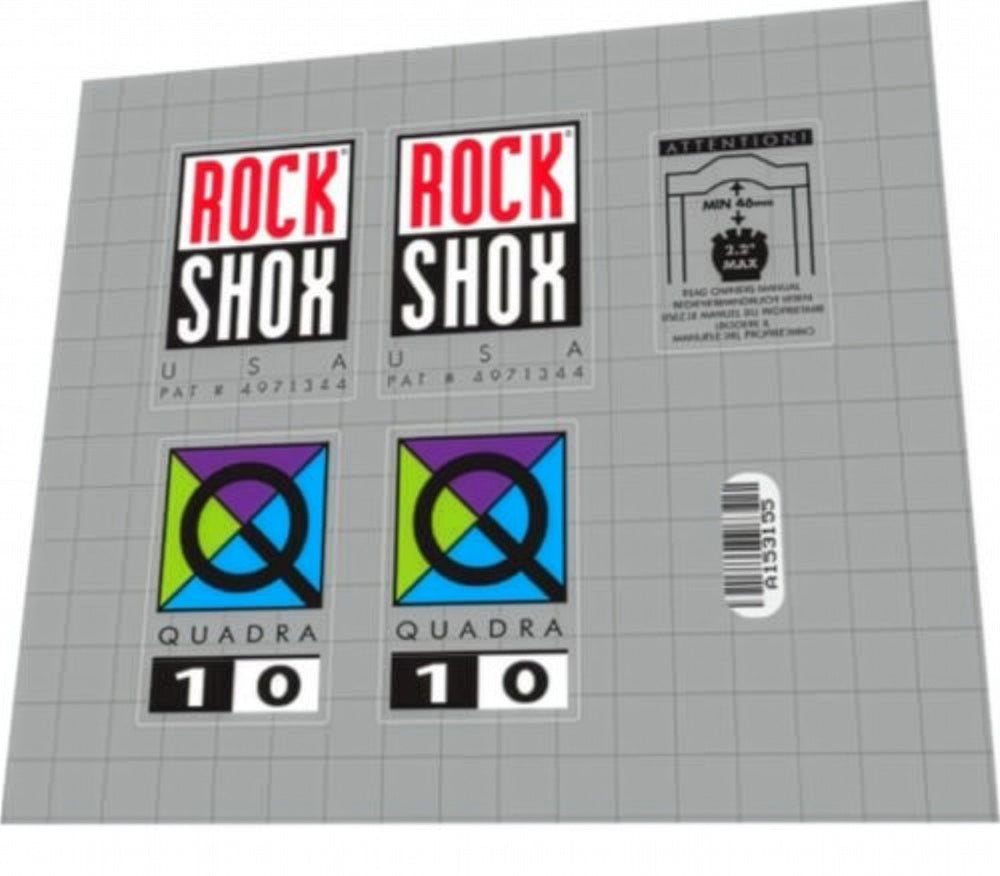 ROCKSHOX Quadra 10 (1994) Fork Decal Set