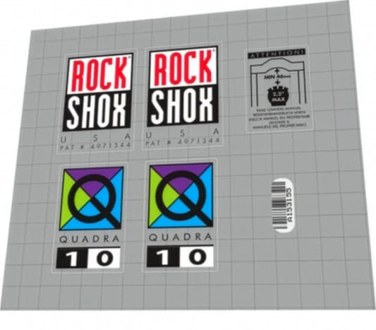 ROCKSHOX Quadra 10 (1994) Fork Decal Set