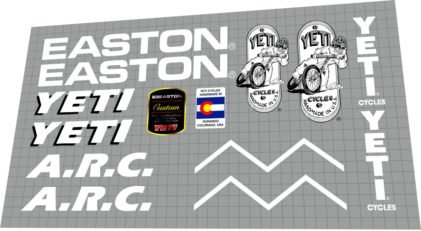 YETI A.R.C. (1994) Frame Decal Set