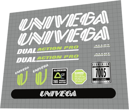 UNIVEGA Dual (1995-1996) Action Pro Frame Decal Set