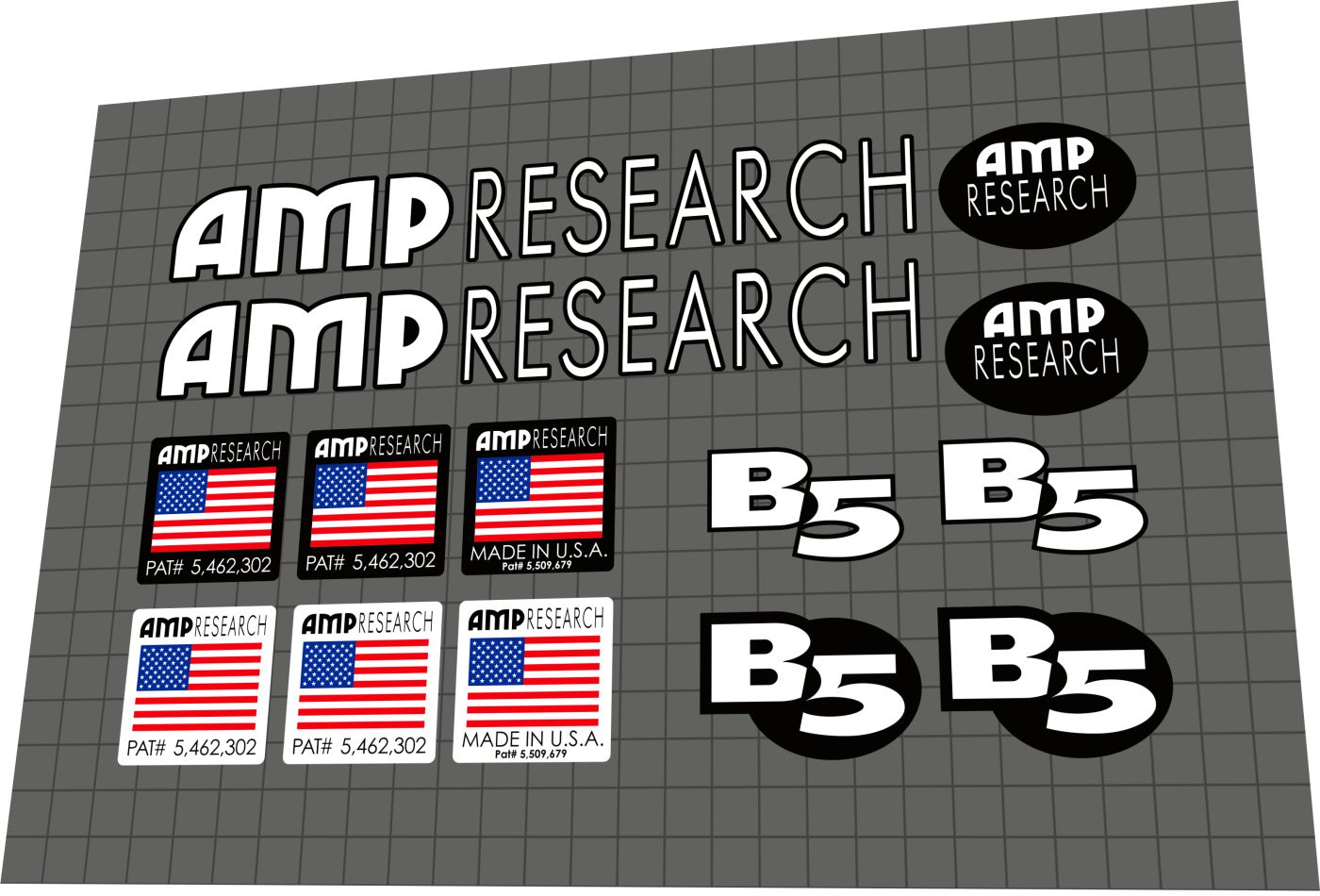 AMP RESEARCH B5 (1995) Frame Decal Set
