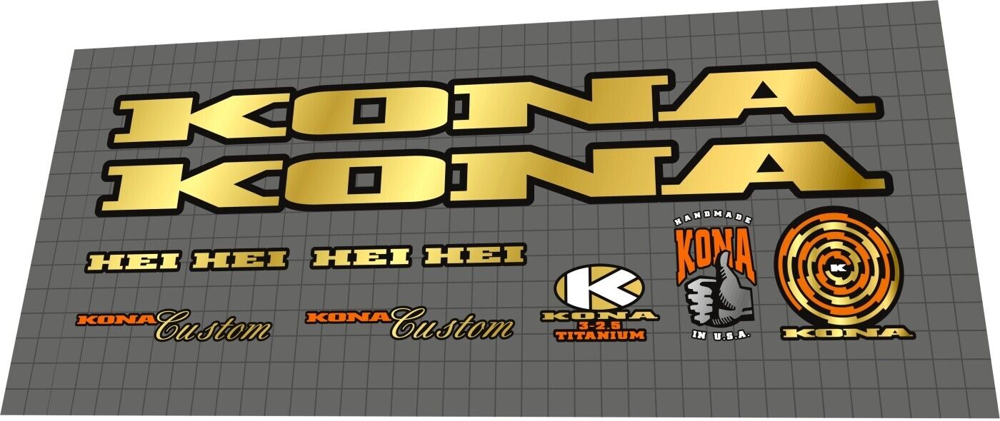 KONA Hei Hei (1995) Frame Decal Set - Bike Decal Replace