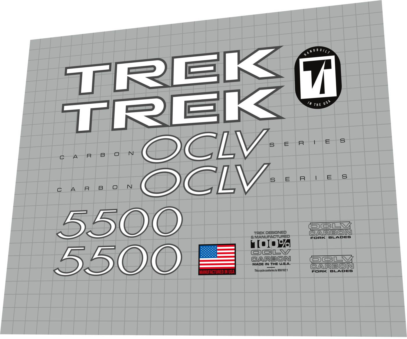 TREK 5500 (1995) OCLV Frame Decal Set - Bike Decal Replace