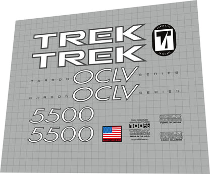 TREK 5500 (1995) OCLV Frame Decal Set - Bike Decal Replace