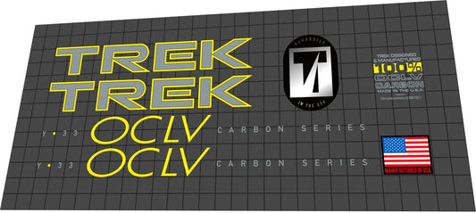 TREK Y33 (1995) OCLV Frame Decal Set - Bike Decal Replace