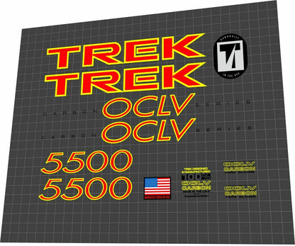 TREK 5500 (1995) OCLV Frame Decal Set - Bike Decal Replace