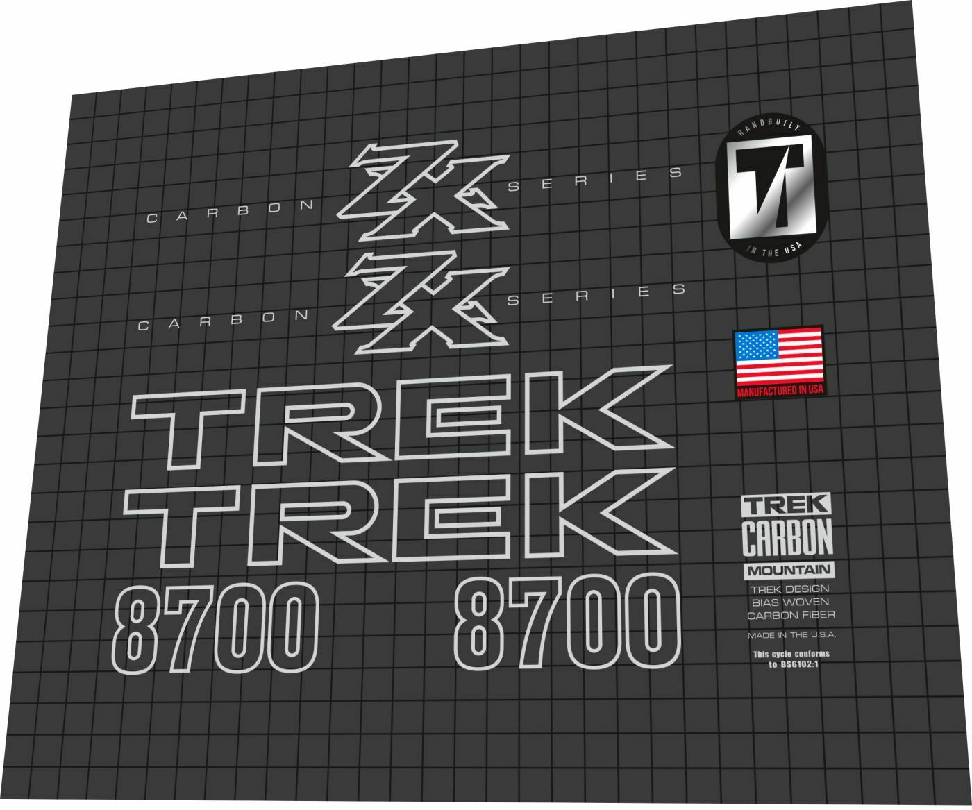 TREK 8700 SHX (1995) ZX Series Frame Decal Set - Bike Decal Replace