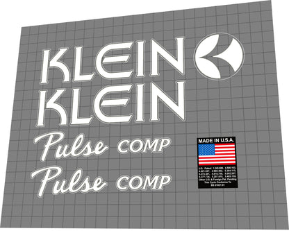 KLEIN Pulse (1996-1998) Comp Frame Decal Set - Bike Decal Replace