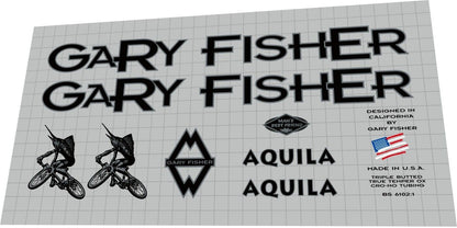 GARY FISHER Aquila (1996) Frame Decal Set - Bike Decal Replace
